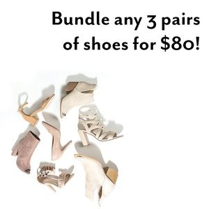 Bundle any 3 pairs of shoes for $80